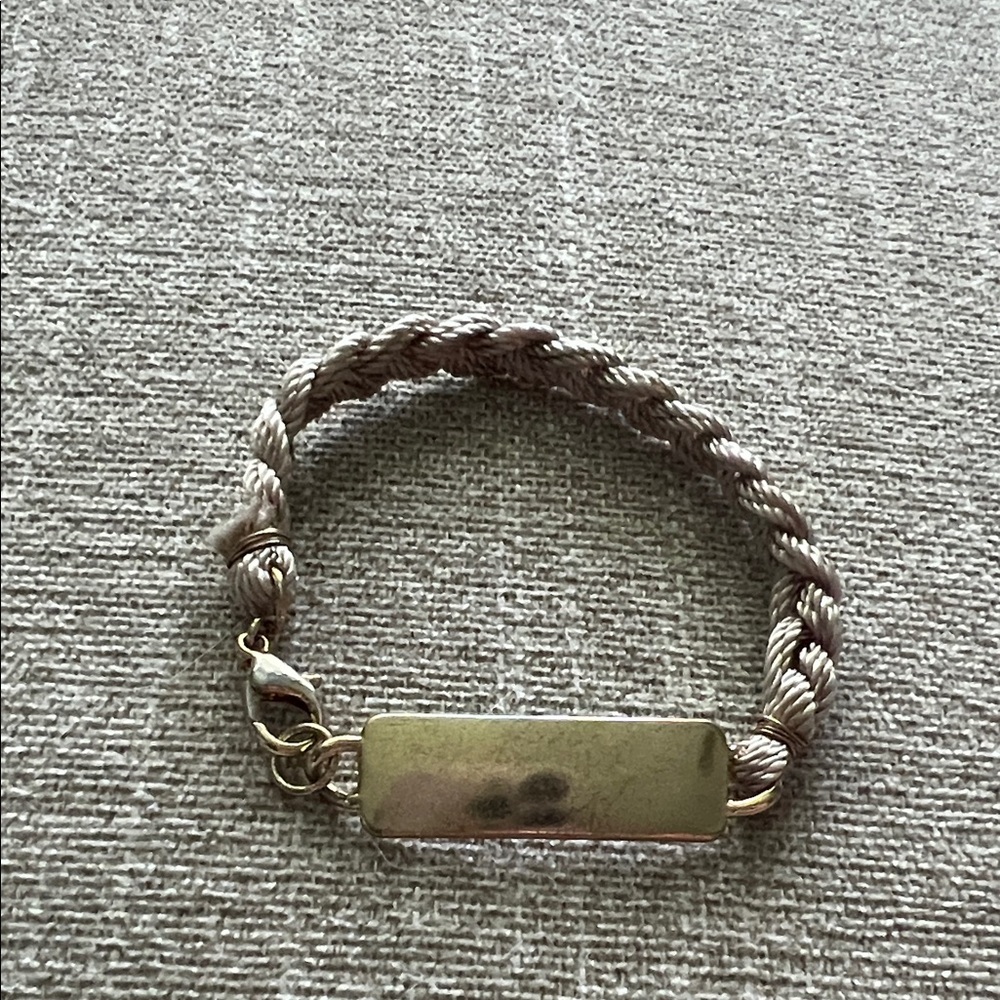 Elegant Gold and Cream Braided Bracelet